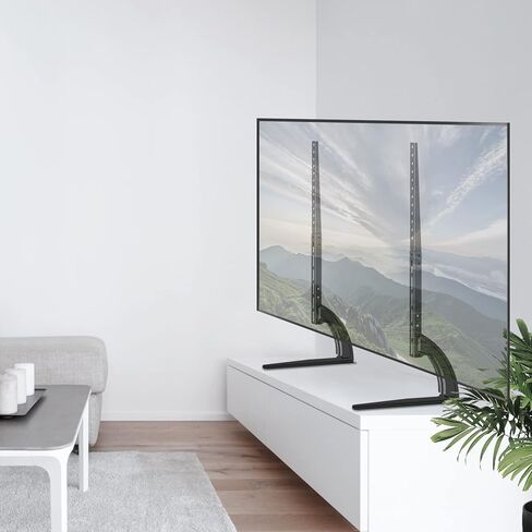 حامل تلفزيون عالمي MOUNTUP، حامل تلفزيون على الطاولة لمعظم أجهزة تلفزيون LCD بشاشة مسطحة مقاس 32-65 بوصة، ساق تلفزيون قابلة للفصل تناسب الحد الأقصى VESA 800x600 مم، قاعدة تلفزيون مع 3 تعديلات للارتفاع، تحمل ما يصل إلى 88 رطل MU1010 in Kuwait