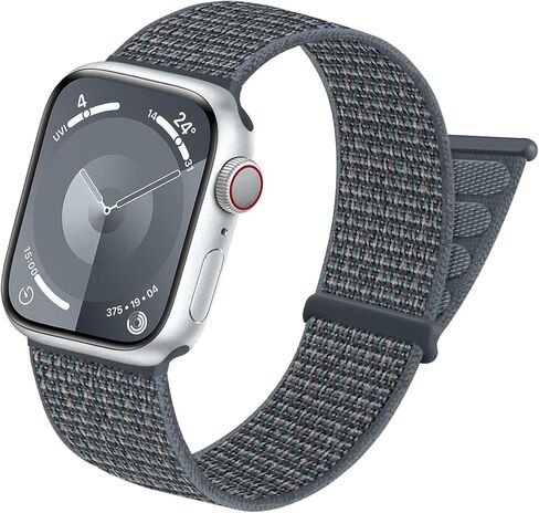 حزام رياضي متوافق مع أحزمة ساعة Apple للرجال 44 مم 46 مم 45 مم 49 مم 42 مم 38 مم 40 مم 41 مم للنساء، أشرطة نايلون مضفرة قابلة للتمدد لسلسلة iWatch 10/9/8/7/6/5/4/3/2/1/SE/ الترا in Kuwait