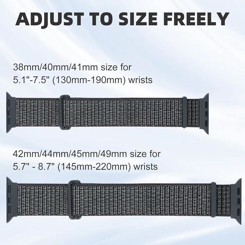 حزام رياضي متوافق مع أحزمة ساعة Apple للرجال 44 مم 46 مم 45 مم 49 مم 42 مم 38 مم 40 مم 41 مم للنساء، أشرطة نايلون مضفرة قابلة للتمدد لسلسلة iWatch 10/9/8/7/6/5/4/3/2/1/SE/ الترا in Kuwait