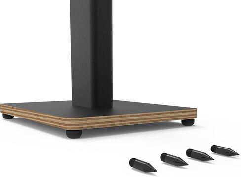 Kanto ST34P 34" Universal Floor Speaker Stands for Bookshelf Speakers up to 30 lbs (13.6kg) | Improved Sound | Hidden Cable Management | Timeless Design, Black Steel w/Finished Plywood Base | Pair in Saudi Arabia