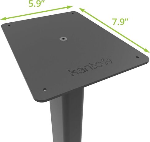 Kanto ST34P 34" Universal Floor Speaker Stands for Bookshelf Speakers up to 30 lbs (13.6kg) | Improved Sound | Hidden Cable Management | Timeless Design, Black Steel w/Finished Plywood Base | Pair in Saudi Arabia