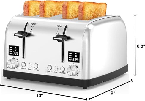 Toaster 4 Slice,Retro Stainless Steel Toater with 7 Shade Settings,Best Prime Toaster for Waffles, 4 Slice Wide Solt Toaster with 3 Mode,Bagels and More Lainsten Toaster T-527 toaster Ovens（Black-527） in Saudi Arabia