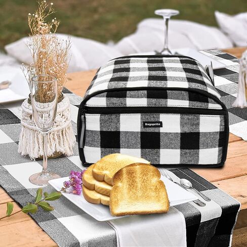 غطاء محمصة الخبز BAGSPRITE ذو 4 فتحات واسعة، غطاء فرن محمصة متوافق مع Cuisinart، غطاء خبز 4 شرائح، أغطية غبار محمصة مع جيوب بسحاب (الغطاء فقط) in Kuwait