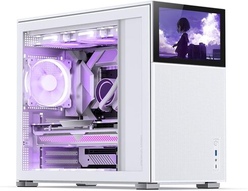 JONSBO D41 MESH SC Black ATX Computer Case with Screen, ATX Motherboard PC Case Mid Tower/Support RTX 4090(335-400mm) GPU 360/280AIO,Power ATX/SFX: 100mm-220mm Multiple Tool-Free Design,Black in Kuwait
