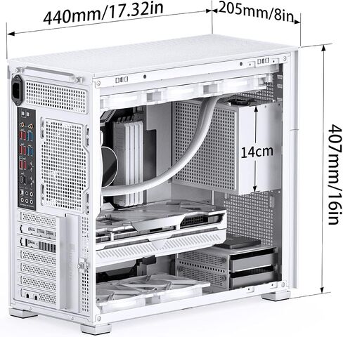 JONSBO D41 MESH SC Black ATX Computer Case with Screen, ATX Motherboard PC Case Mid Tower/Support RTX 4090(335-400mm) GPU 360/280AIO,Power ATX/SFX: 100mm-220mm Multiple Tool-Free Design,Black in Kuwait