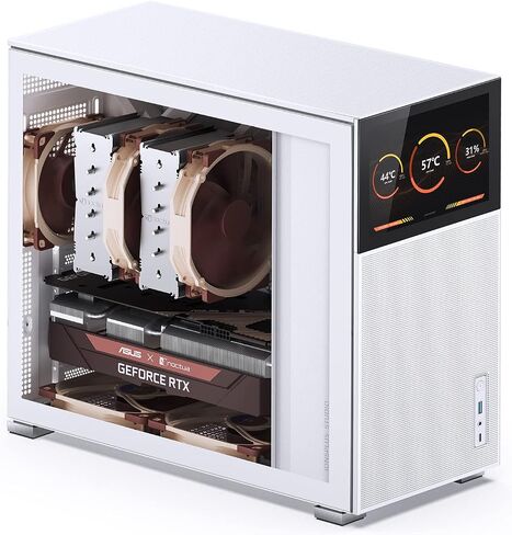 JONSBO D41 MESH SC Black ATX Computer Case with Screen, ATX Motherboard PC Case Mid Tower/Support RTX 4090(335-400mm) GPU 360/280AIO,Power ATX/SFX: 100mm-220mm Multiple Tool-Free Design,Black in Kuwait