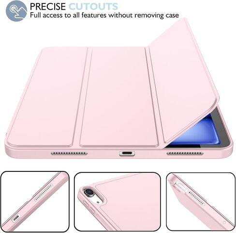 iMieet iPad Air 11 Inch Case M2 2024, iPad Air 5th/4th Generation Case 2022/2020 10.9 Inch with Pencil Holder, Trifold Stand Smart Case(Pink) in Saudi Arabia