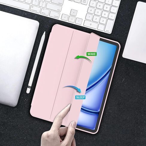 iMieet iPad Air 11 Inch Case M2 2024, iPad Air 5th/4th Generation Case 2022/2020 10.9 Inch with Pencil Holder, Trifold Stand Smart Case(Pink) in Saudi Arabia