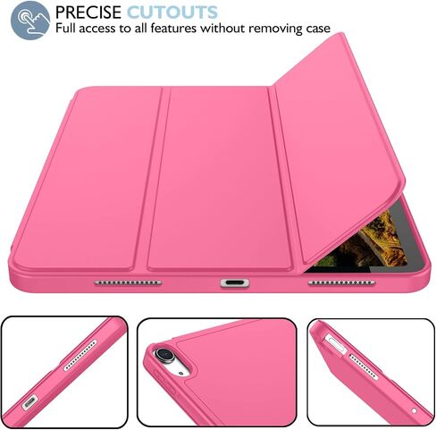 حافظة iMieet iPad Air 11 بوصة M4/M3/M2(2026/2025/2024)، حافظة iPad Air الجيل الخامس/4th 2022/2020 10.9 بوصة مع حامل قلم رصاص، حافظة ذكية بحامل ثلاثي الطي مع ظهر ناعم من مادة TPU (أسود) in Kuwait