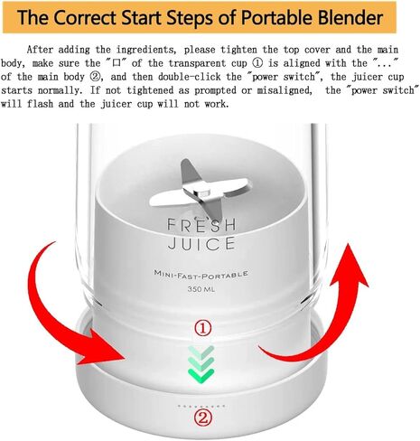 Personal Size Blender, Portable Blender, Battery Powered USB Blender Small Blender, Blender, Hand Blender, Cup Blender in Saudi Arabia