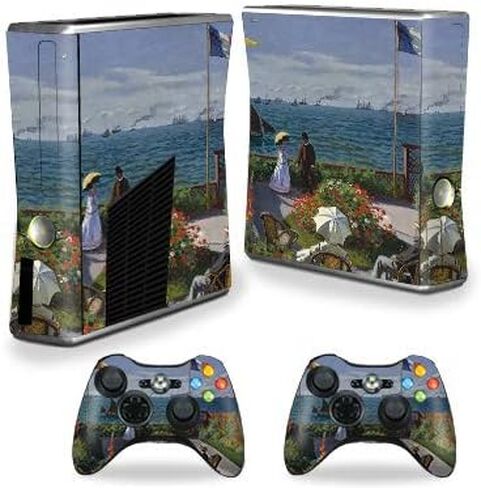 MightySkins Skin Compatible with X-Box 360 Xbox 360 S Console - Great Wave of Kanagawa | Protective, Durable, and Unique Vinyl wrap Cover | Easy to Apply, Remove, and Change Styles | Made in The USA in Saudi Arabia