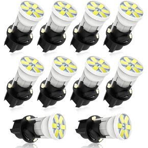 Cciyu 10 حزمة بيضاء T10 PC168 6-3020-SMD مصابيح إضاءة LED مجموعة أدوات قفل تويست
