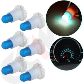 cciyu T5/T4.7 Neo Wedge Halogen Bulb A/C Instrument Cluster Panel Dashboard Gauges Light Ice Blue,6Pack