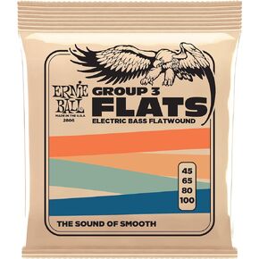 Group 1 Stainless Steel Flatwound Electric Bass Strings 55-110 Gauge