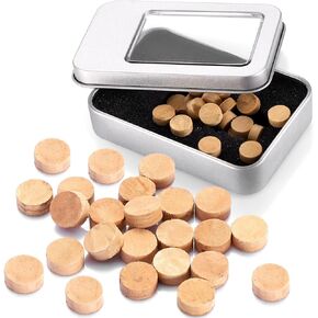 Facmogu 20PCS Trumpet Spit Valve Cork, 9 × 4mm Trombone Water Key Spit Valve Cork Pad with Storage Box, Bach Trumpet Corks Water Key Cork Pad Replacement for Musical Instrument Accessories Kit