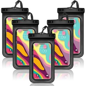 6 pcs Waterproof Phone Pouch Universal Phone Waterproof Case Compatible for iPhone 11 13 12 Max Pro XS Samsung Galaxy s22 s10 Up to 6.9", IPX8 Plastic Cell Phone Dry Bags