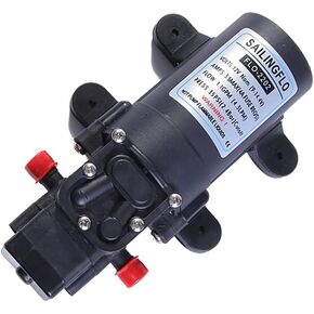 12v Water Pressure Diaphragm Pump 4.3 L/min 1.1 GPM 35 PSI - Caravan RV Marine Boat by SAILFLO