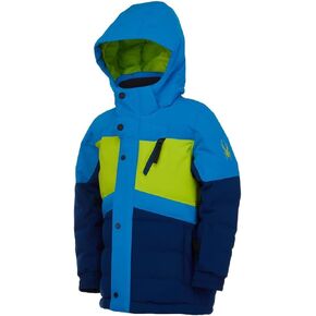 Spyder Boy's Mini Trick Synthetic Down Jacket (Toddler/Little Kids) Abyss/Coast 4 Little Kids