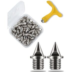 1/4 Inch Track Spikes, [120-Pcs] Replacement Spikes for Track Shoes, Alloy Steel Spikes for Cross Country/Track and Field/Running/Sprinting, with Storage Box and Wrench in Saudi Arabia