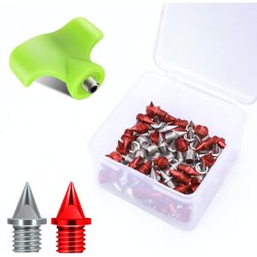 Carbon Steel Track Spikes, 48 Pcs 1/4 Inch Lighter Weight Spikes for Track, 0.45 Grams Replacement Spikes for Track Shoes