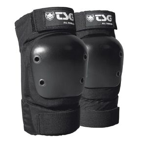 TSG Elbowpad All Terrain Protective Pad, Skateboarding, Hardshell, EVA Foam, PE Knee Pads, Pre Shaped, Horseshoe, Tear Resistant Nylon, 360 Degree Top Strap, Pull Over, Swiss, Black