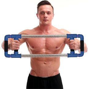 GoFitness Push Down Bar Machine - Chest Expander at Home Workout Equipment, Arm Exerciser - Portable Spring Resistance Exercise Gym Kit for Home, Travel or Outdoors
