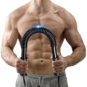Power Twister Bar, Upper Body Strength Training Bar, Shoulder Builder Spring Exercise Bar, Chest, Forearm, Bicep Strengthening Workout & Toning Muscles, 44lbs/66lbs/88lbs/110Ibs for Choice in Saudi Arabia
