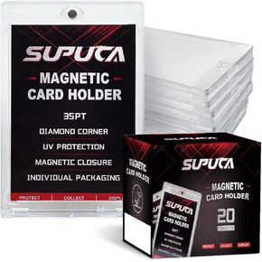 Magnetic Card Holder 20 Pack 35PT One Touch Card Holder Trading Card Protectors for Baseball Card Sports Card