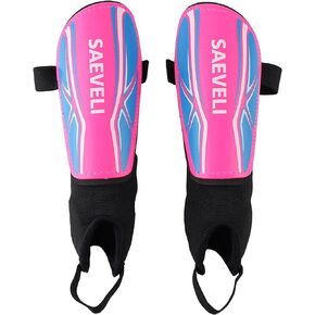 Saeveli Soccer Shin Guards for Toddlers Kids Youth - Lightweight and Durable Shin Pads with Ankle Protection for Kids 2-14 Years Old Boys and Girls