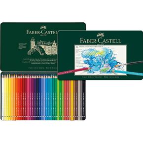 Faber-Castell 117536 Albrecht Dura Watercolor Pencils, 36 Colors, Can