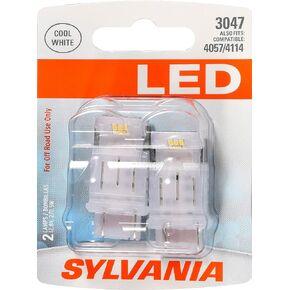 SYLVANIA - 3047 LED Amber Mini Bulb - Bright LED Bulb, Ideal for Park and Turn Lights (Contains 2 Bulbs)