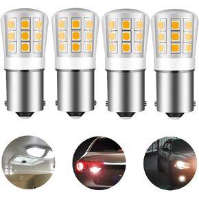 1156 led light bulb replacement 1141 93 P21W 67 12V 35W halogen bulb for RV trailer camper interior Reverse light BA15S single contact bayonet 2.5W 330lm daylight white 5000K pack of 4