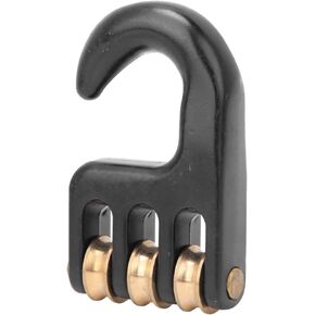 Windsurf Rigging Pulley Hook, Strong Heavy Duty 3 Roll Wheel Windsurfing Hardware Equipment Aluminium Alloy Black Universal Windsurfing Accessories Surfing for Sail