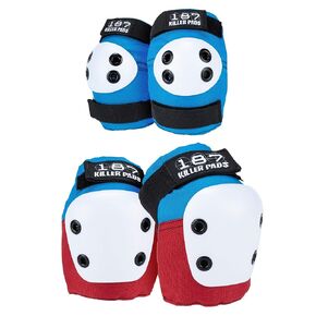 187 وسادة للركبة من KILLER PADS، مجموعة من وسادات الكوع، كوميك، كبير/X-Large
