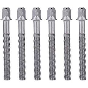 6PCS Screw Rods Standard 6 * 70mm Bass Drum Tension Rods Percussion Drum Tension Rod Replacement Accessory for Bass Drum Repair Parts
