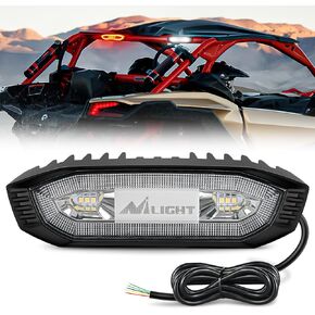 Nilight UTV LED Chase Brake Light Universal 1.75"-2.0" Roll Bar Mount LED Running Brake Strobe Reverse Cargo Light for UTV ATV Can-Am Polaris RZR Dune Buggy Golf Cart Boat, 2 Years Warranty