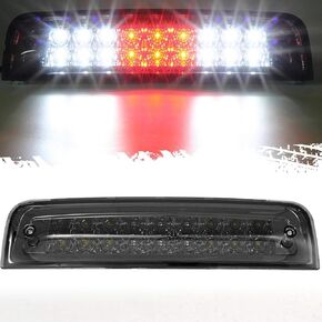 Partsam High Mount Stop Light Third 3RD Brake Light Replacement for Dodge Ram 1500 2500 3500 2009-2017 LED Rear Cab Roof Center Mount Tail Brake Light Cargo Lamp(Smoke Lens Chrome Housing)