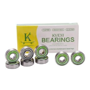 Premium Skateboard Bearings, Pro-Longboard Bearings, High-Speed 608rs-Ball Skate Bearing ABEC – for Skateboard, Quad Skate, Inline Rollerblades, Scooters Wheels and Spinners (Pack of 8) (Black)