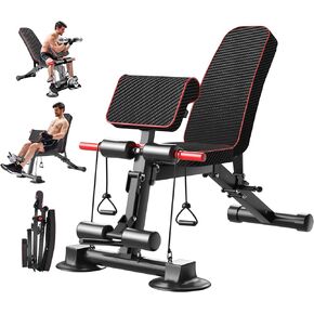 Z ZHICHI Adjustable Weight Bench multi-function Workout Bench for Home Gym,Foldable Incline Decline Benches for Full Body Workout 660LBS