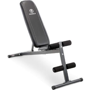 Marcy Exercise Utility Bench for Upright, Incline, Decline, and Flat Exercise SB-261W , Black , 42.00 x 19.00 x 51.00 inches