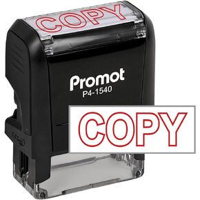 Promot Paid Self Inking Rubber Stamp - Refillable Paid Stamper - Business, Bookkeeping, Ordering, Accounting, Work, Office Stamps - Red Ink