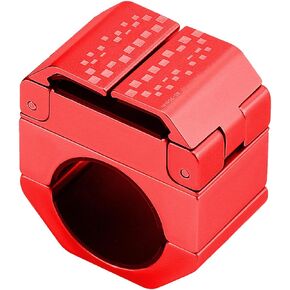 Phone Bike Handlebar Mount - Hidden Ring Bike Phone Holder, 360° Rotation Aluminum Mini Bicycle Phone Mount for 4.5-7inch Phones for Motorcycle, Scooter, Bicycle Red