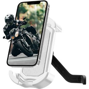 ROCKBROS Bike Phone Holder, Motorcycle Phone Mount with Security Lock, Shockproof Bicycle Phone Mount, Adjustable Phone Holder for Bike, Motorcycle, Scooter, Suitable for 4.7"-6.8" Phone
