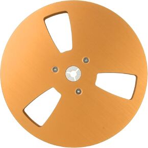 Take Up Reel, 7 x 1/4 Empty Take Up Reel to Reel Small Hub with 3 Holes, Aluminum Alloy Universal Open Reel Audio Takeup Reel for Recording Nab (Red)