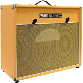 Seismic Audio - 12" GUITAR SPEAKER CABINET EMPTY - 7 Ply Birch - Speakerless 1x12 Cab - Vintage NEW - Orange Tolex - Black Cloth Grill - Front or Rear Loading Options