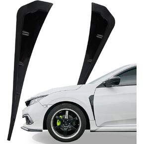 KEEGTBOX Carbon Fiber Style Car Fender Side Vents Decoration Sticker Trim ABS Material Spoiler Fender Decorative Stickers Air Flow Intake Hole Grille Auto Exterior Universal Accessories (Carbon Fiber)