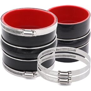 3" (76mm) ID Hump Silicone Hose High Temperature 4-ply Reinforced Straight Coupler Hose,Length 4"(102mm) Thickness 5mm with 304 T-Bolt Clamp for Turbo/Intercooler/Intake Piping