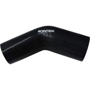 Ronteix Universal 45 Degree ID 2.75 Inch To 2.25 Inch 4-Ply Elbow Reducer Silicone Hose Coupler (70mm-57mm)