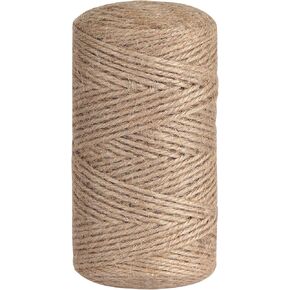 tifanso Natural Jute Twine String - 328 Feet Garden Twine, Twine for Crafts, Hemp Twine Rope, Brown Jute Twine for Gift Wrapping, Gardening, Packing and Wedding Decor
