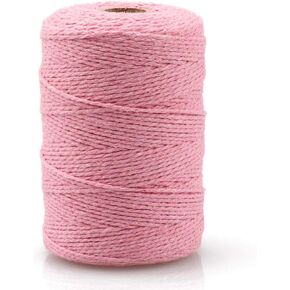 jijAcraft Butchers Twine 656 Feet, 2mm White Twine String, Food Safe Natural Cotton String Kitchen Cooking Twine String Bakers Twine for Meat Trussing, Sausage, Turkey, Food Prep